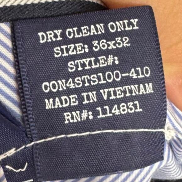 Con.Struct Navy Blue Bistretch Dress Pants Size 36x32 - Picture 9 of 12